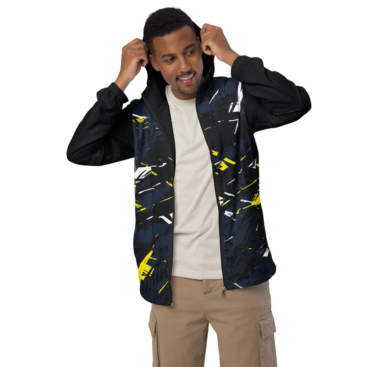 Men’s Windbreaker - Black-Yellow Sparks