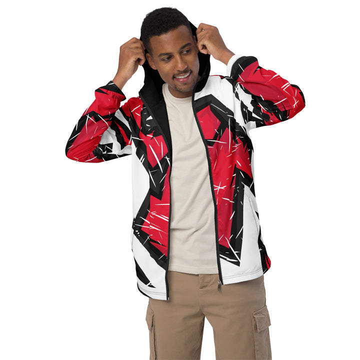 Men’s Windbreaker - White-Red Sparks