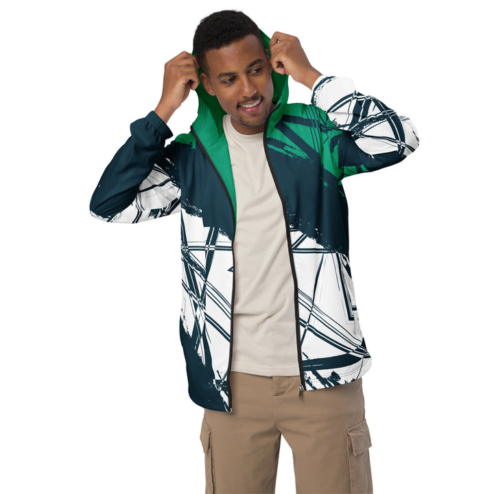 Men’s Windbreaker - Blue-White Lock