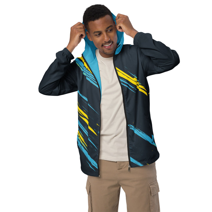 Men’s Windbreaker - Yellow-Blue Rain