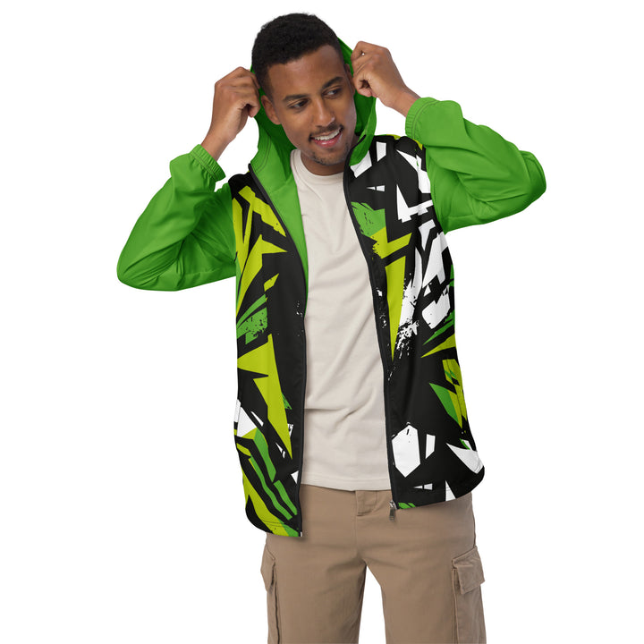 Men’s Windbreaker - Black-Green Break