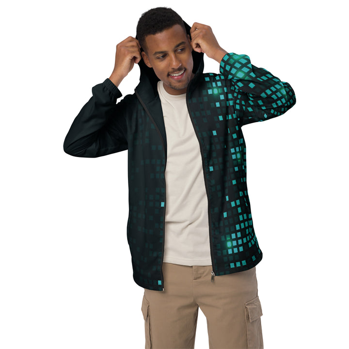 Men’s Windbreaker - Green-Turquoise Shine