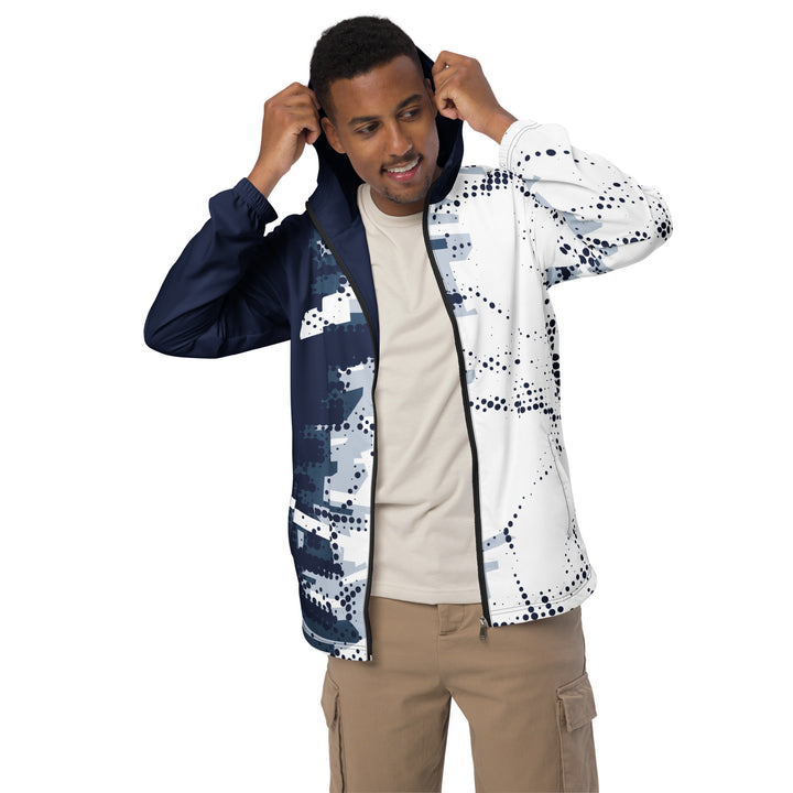 Men’s Windbreaker - Blue-White City