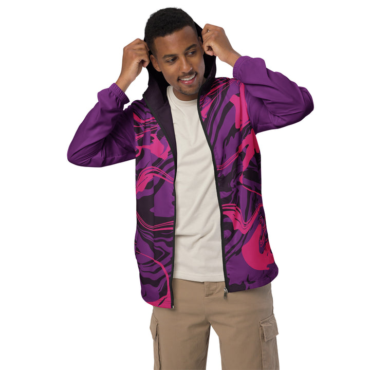 Men’s Windbreaker - Purple-Pink Smoke