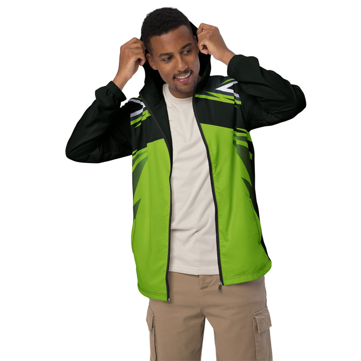 Men’s Windbreaker - Black-Green Play