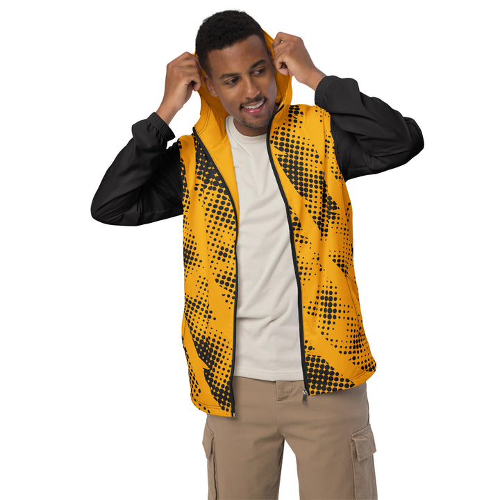 Men’s Windbreaker - Yellow-Black Haltfone