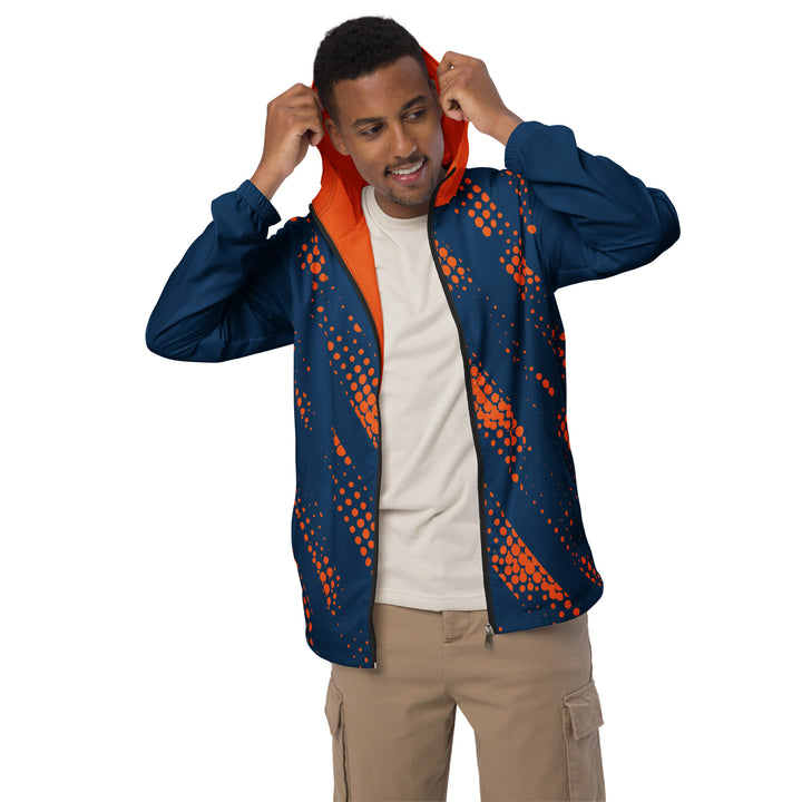 Men’s Windbreaker - Blue-Orange Halftone