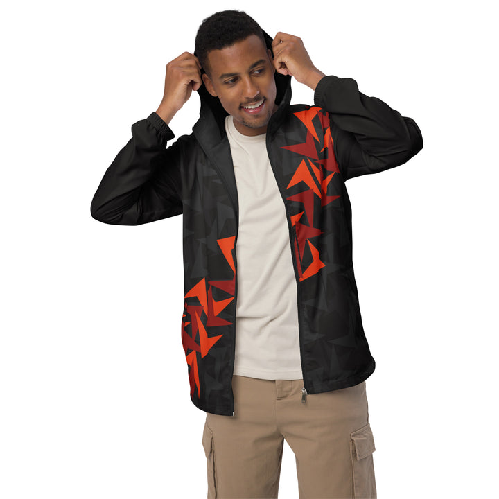 Men’s Windbreaker - Black-Red Strike