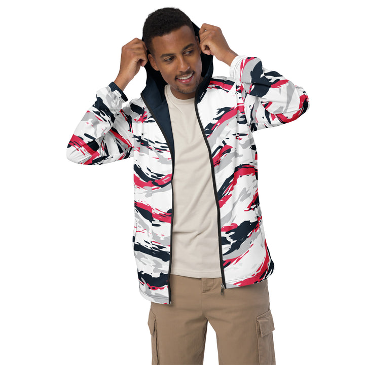 Men’s Windbreaker - White-Pink River