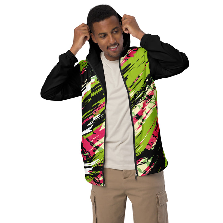 Men’s Windbreaker - Black-Green Drive