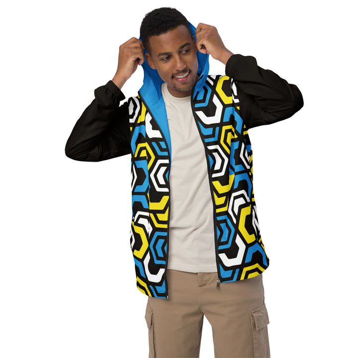 Men’s Windbreaker - Blue-Yellow Illusion