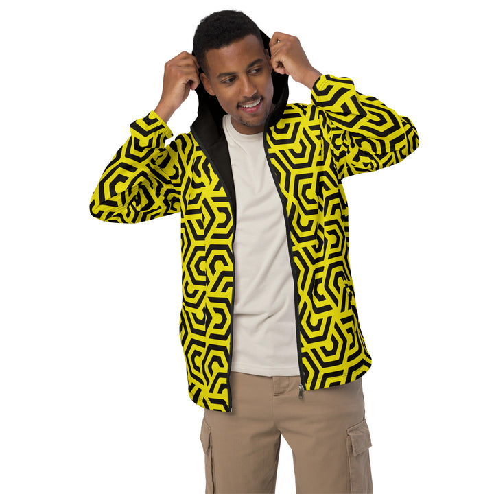 Men’s Windbreaker - Yellow-Black Turn