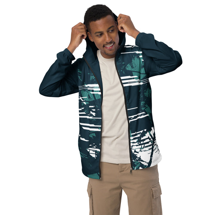 Men’s Windbreaker - Green-White Aware