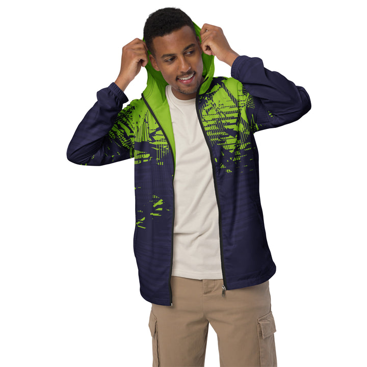 Men’s Windbreaker - Purple-Green Shape