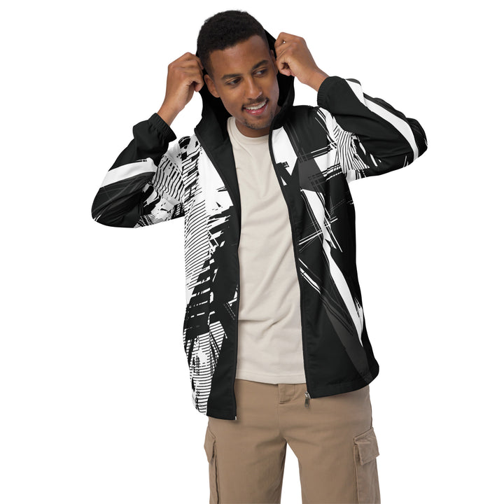 Men’s Windbreaker - Black-White Unique