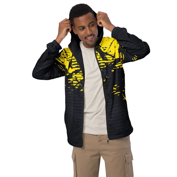 Men’s Windbreaker - Grey-Yellow Shape