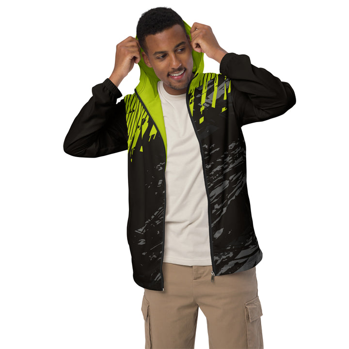 Men’s Windbreaker - Black-Green Control