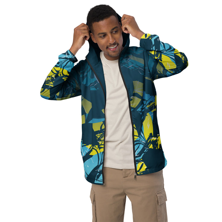 Men’s Windbreaker - Blue-Yellow Loop