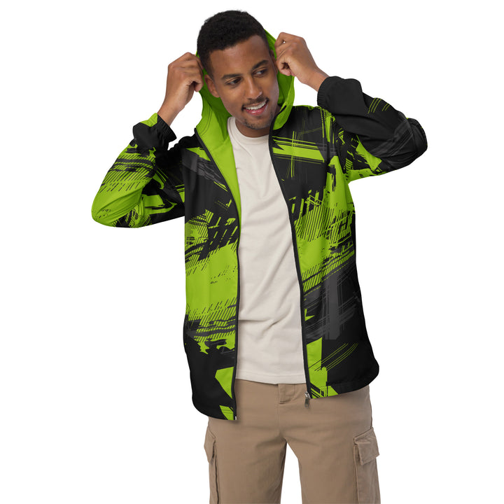 Men’s Windbreaker - Black-Green Trailer