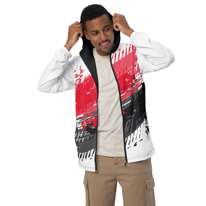 Men’s Windbreaker - White-Red Reverse