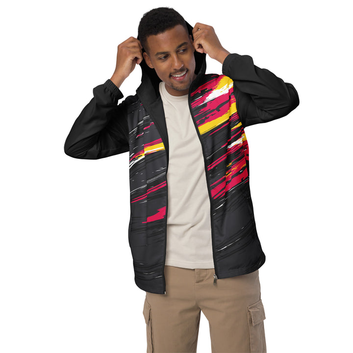 Men’s Windbreaker - Grey-Pink Shower