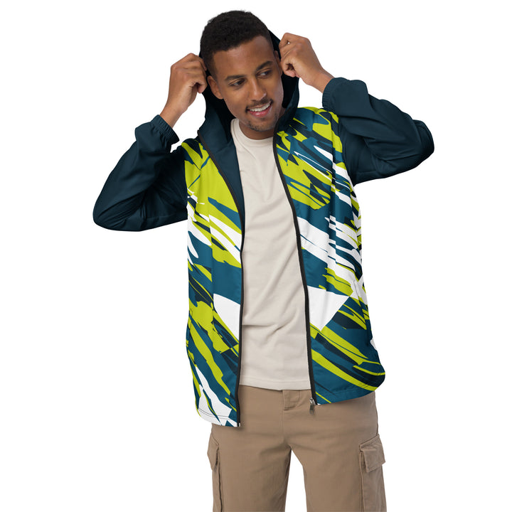 Men’s Windbreaker - Green-White Wish