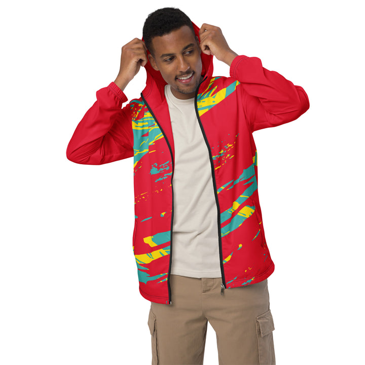 Men’s Windbreaker - Red-Green Joy