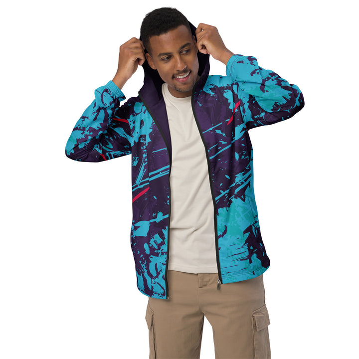 Men’s Windbreaker - Purple-Turquoise Deep