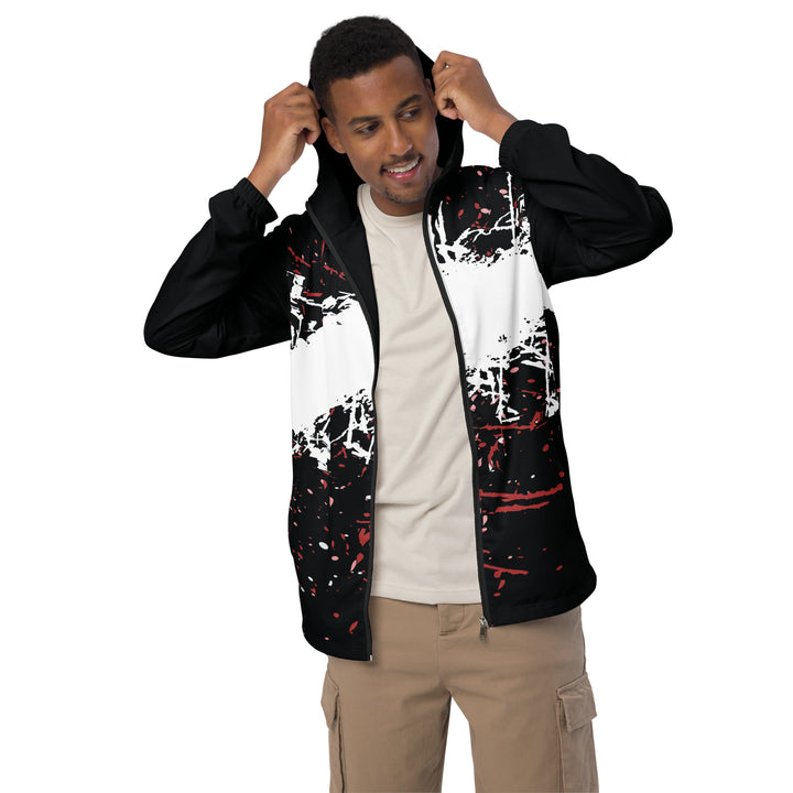 Men’s Windbreaker - Black-White Touch