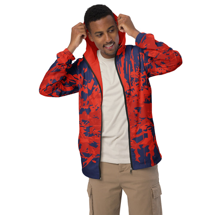 Men’s Windbreaker - Purple-Red Crash