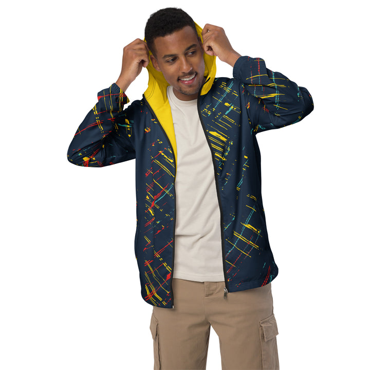 Men’s Windbreaker - Blue-Yellow Hide