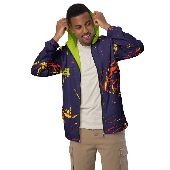 Men’s Windbreaker - Purple-Green Twist