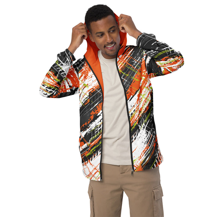 Men’s Windbreaker - Black-Orange Trace