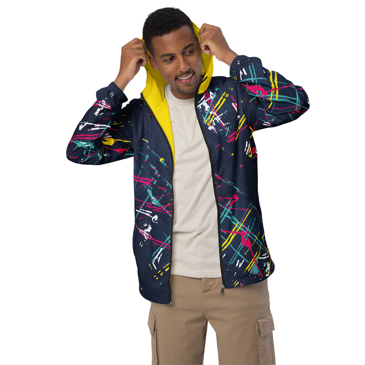 Men’s Windbreaker - Blue-Yellow DNA