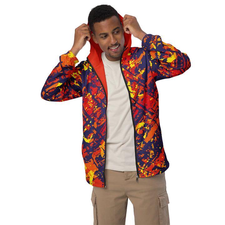 Men’s Windbreaker - Red-Purple Burst