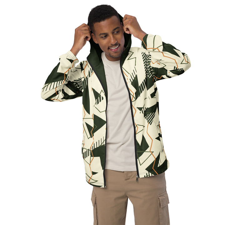 Men’s Windbreaker - Beige-Green Fold