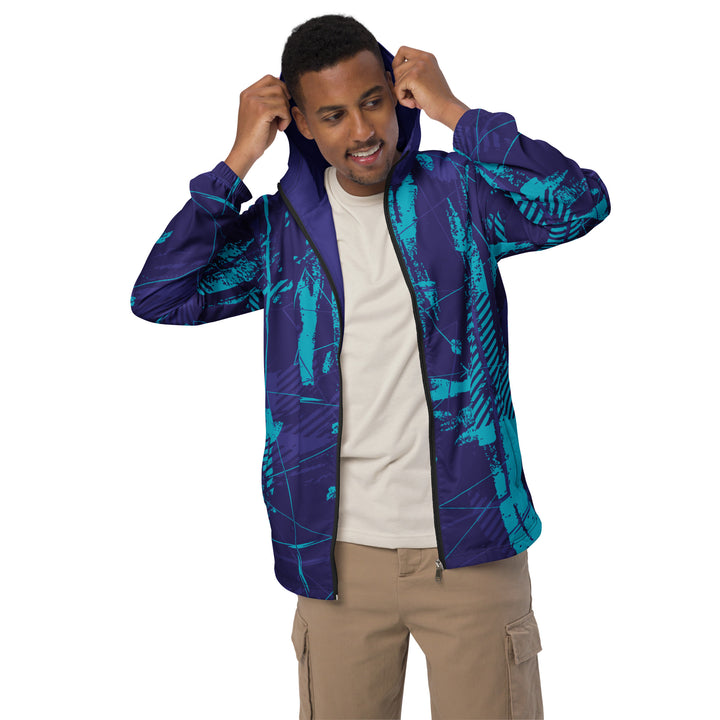 Men’s Windbreaker - Purple-Blue Road