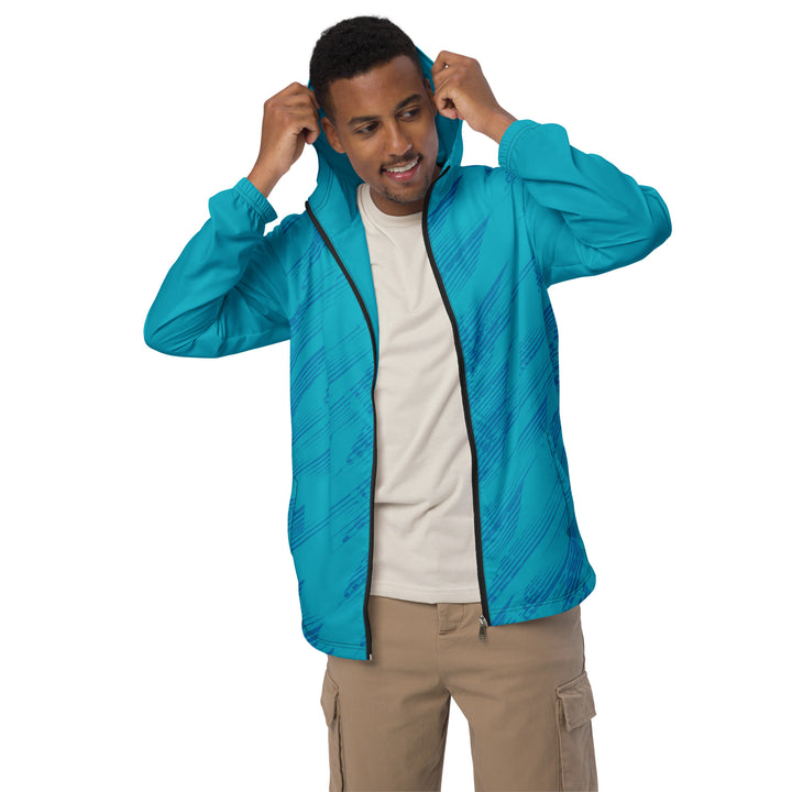 Men’s Windbreaker - Turquoise-Blue Ray