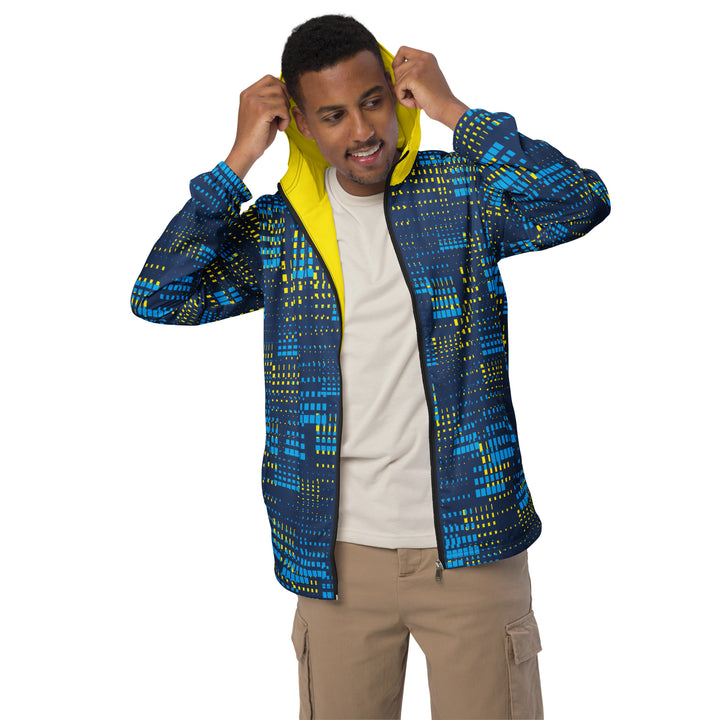 Men’s Windbreaker - Blue-Yellow Blast