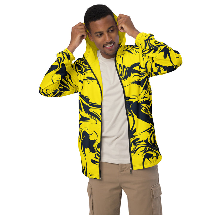 Men’s Windbreaker - Yellow-Black Merge