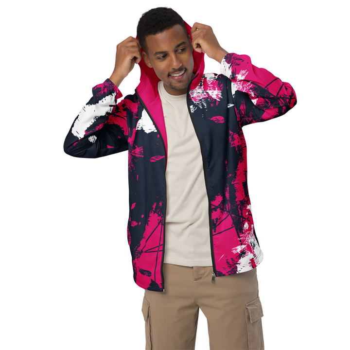 Men’s Windbreaker - Black-Pink Net