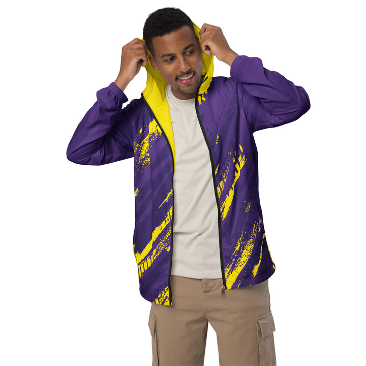 Men’s Windbreaker - Purple-Yellow Trace