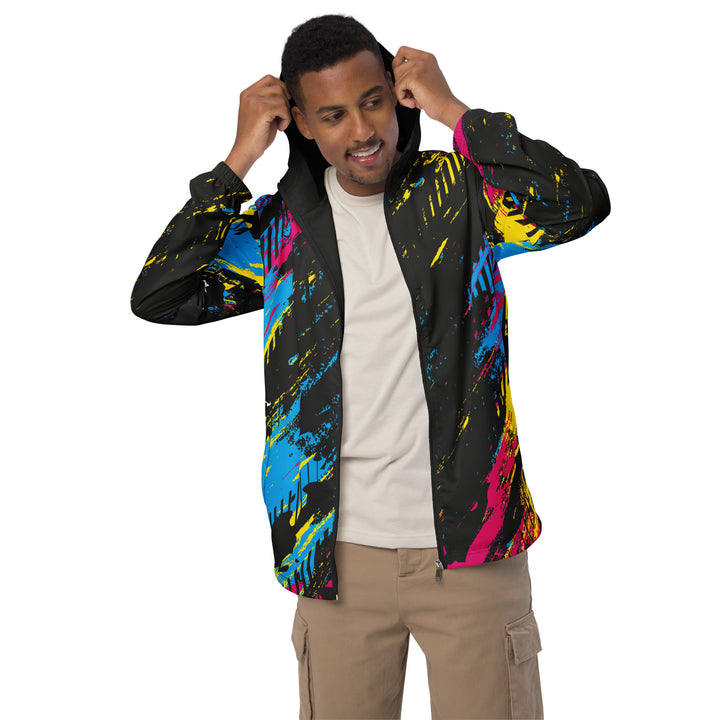 Men’s Windbreaker - Black-Pink Overdraw