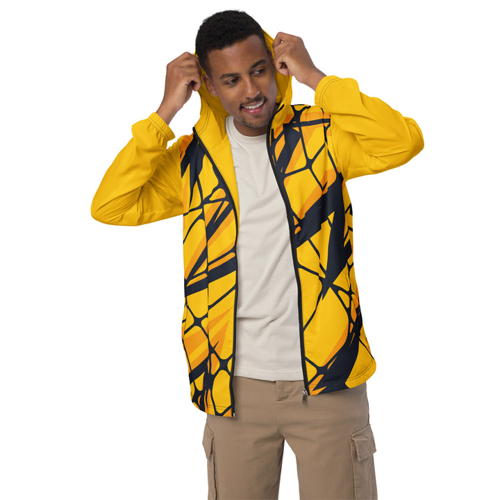 Men’s Windbreaker - Yellow-Black Net