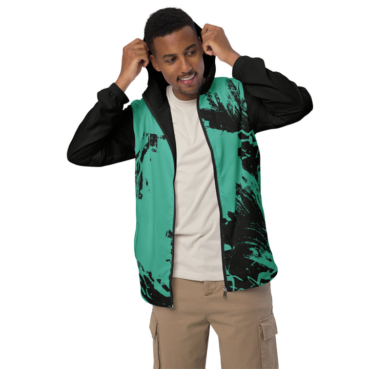 Men’s Windbreaker - Turquoise-Black Take