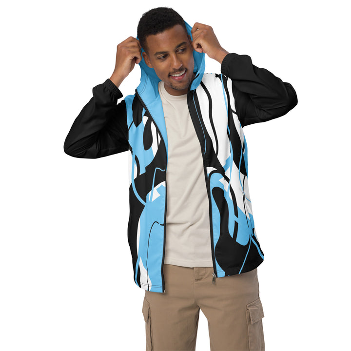 Men’s Windbreaker - Blue-Black Art