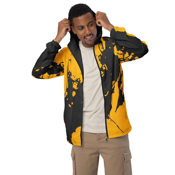 Men’s Windbreaker - Yellow-Black Blob