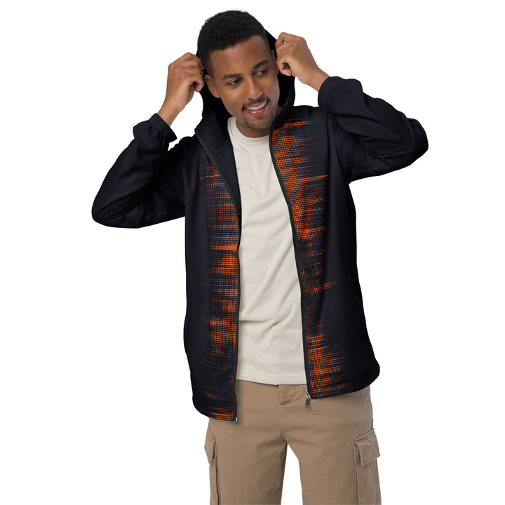 Men’s Windbreaker - Black-Orange Soul