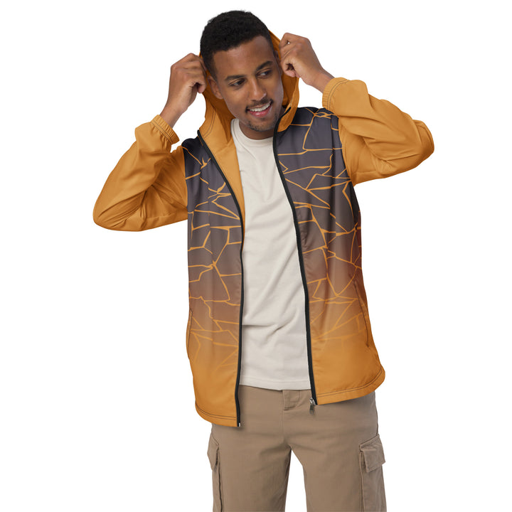 Men’s Windbreaker - Yellow-Grey Lava