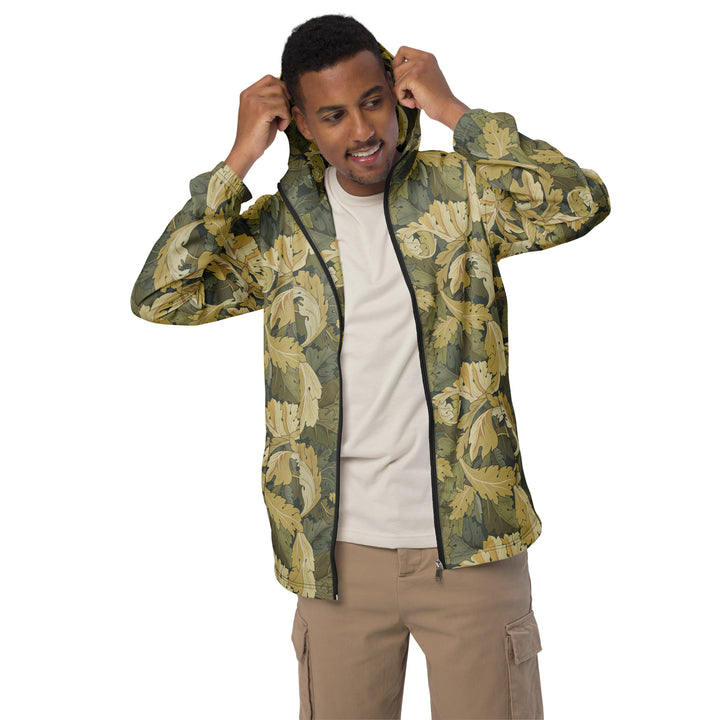 Men’s Windbreaker - Beige Leaves